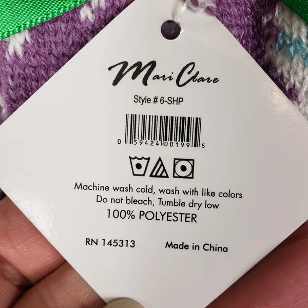 NWT Mari Clare Sherpa Lined Knit Winter Holiday Design No-Slip Slipper Socks - Image 5