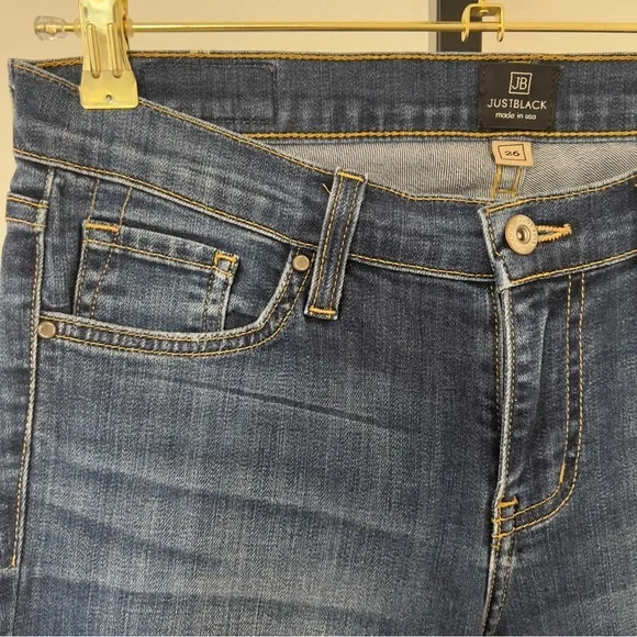 Just Black Distressed Skinny Jeans Womens 26 Blue Mid Rise Stretch Denim Casual - Image 5