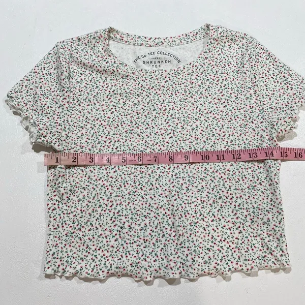 Aeropostale OG Tee Collection Floral Shrunken Baby Tee Size Large Y2K - Image 6
