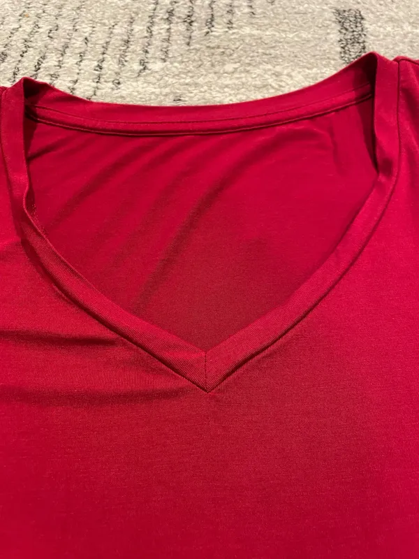 Amazon Red V-neck top - Image 2