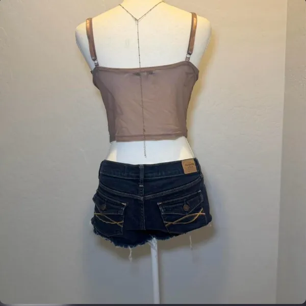 Haute Monde Lace Corset Crop Top Bustier Brown Coquette Y2K‎ - Image 7