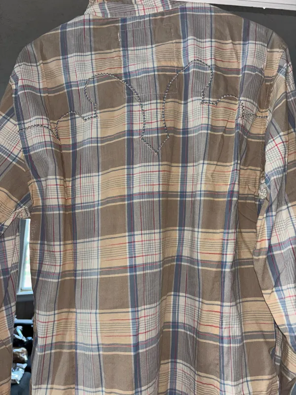 Guess Collard Shirt Men's Western Pearl Snap Vintage Embroidered Country - Image 4