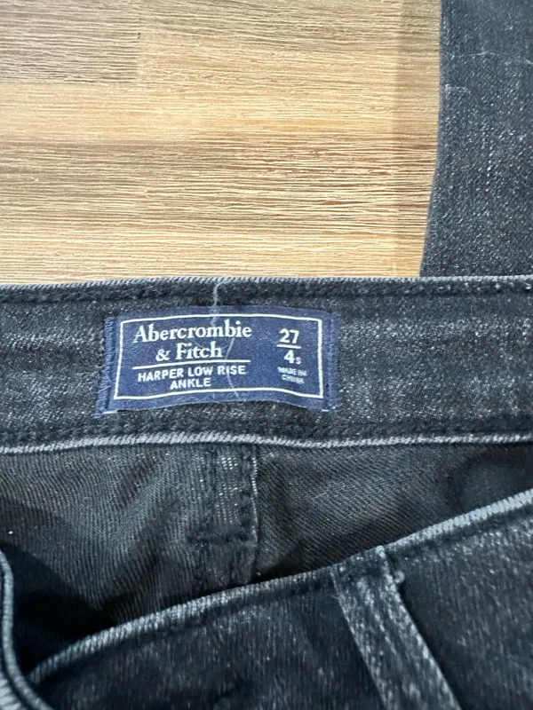Madewell vintage Harper low-rise ankle size 4 short black wash jeans 27 - Image 8