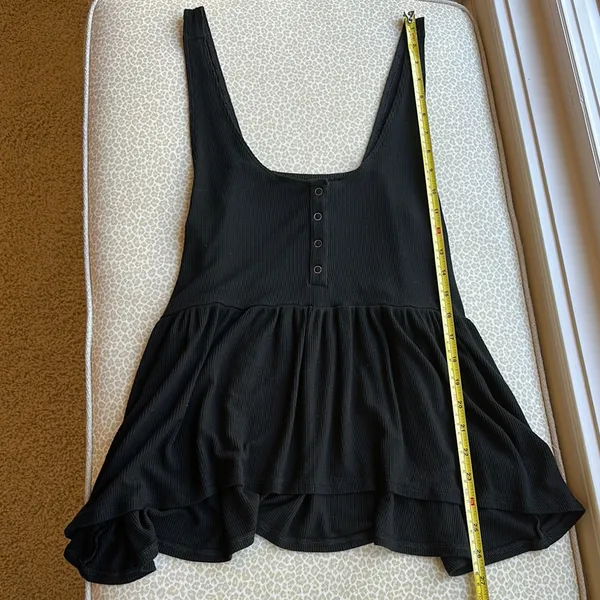NWOT American Eagle Soft & Sexy Ribbed Black Sleeveless Peplum Top size S - Image 9