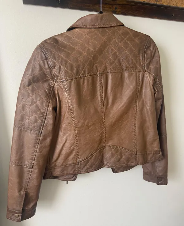 Brown Leather Jacket - Image 3