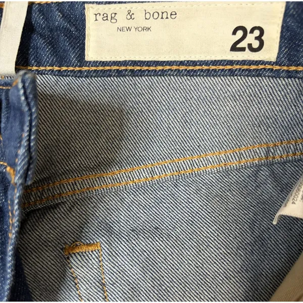 Rag & Bone Women's Straight Leg Jeans Size 23 Stone Wash 100% Cotton Button - Image 8