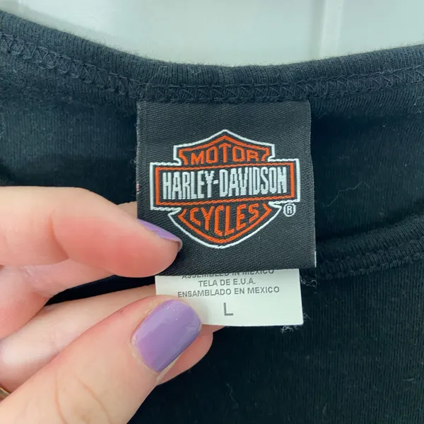 EUC Harley Davidson motorcycles women’s black‎ Pennsylvania jewel logo tshirt L - Image 3