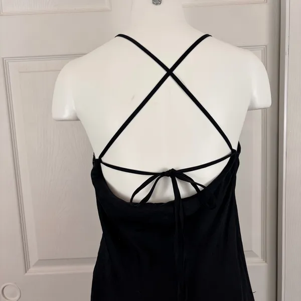 Urban Outfitters black criss-cross back maxi slip dress - Image 7
