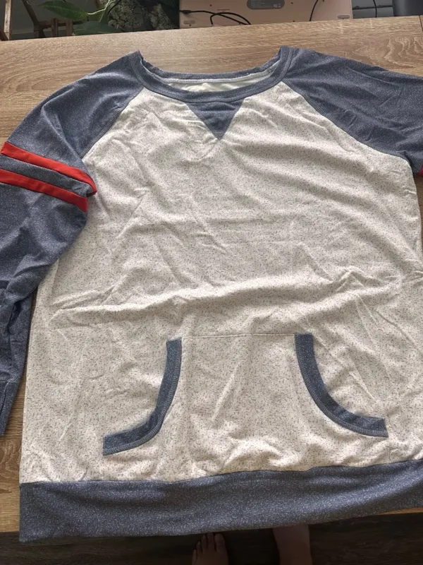 Grey Varsity Sweatshirt Crew Neck Gray Size XXL - Image 6