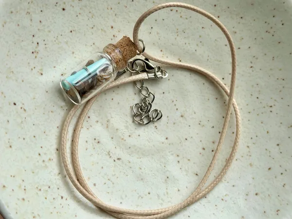 Handmade message in a bottle cute unique necklace🐚🪼💌🌊 - Image 4