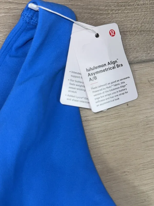 lululemon athletica Align Asymmetrical Bra in Cobalt Blue - Image 3