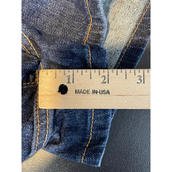 Hollister Size 11 Denim Micro Mini Shorts Dark Wash Low Rise Stretch Casual - Image 6