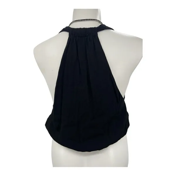 Free People large black halter crossover top - Image 3