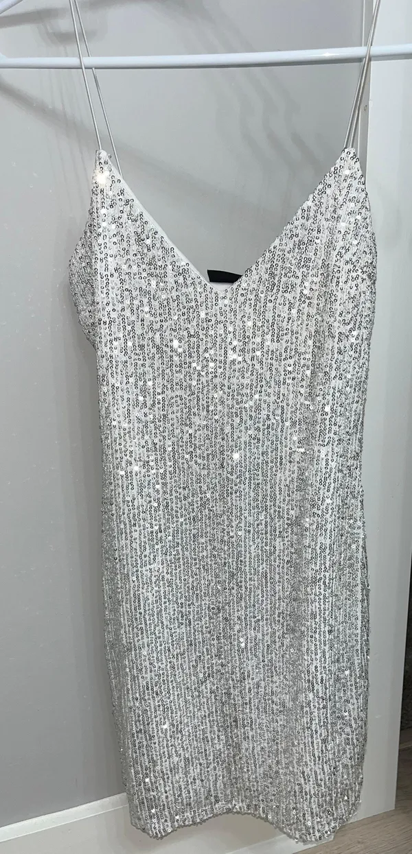 Blanc White Sequin Mini Dress - Image 2