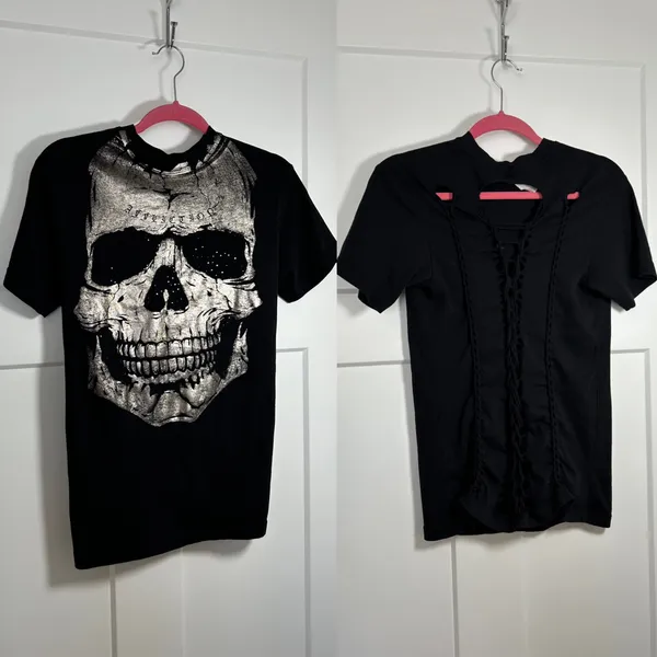 Affliction Small  skull t shirt - Image 2