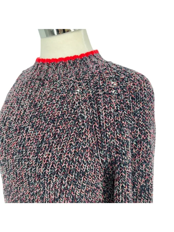 Rag & Bone Ilana Marled Sweater Navy Blue Multicolor Crewneck Size Small - Image 4