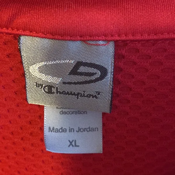 Champion  red/grey 3/4 quarter zip pullover XL - Image 3