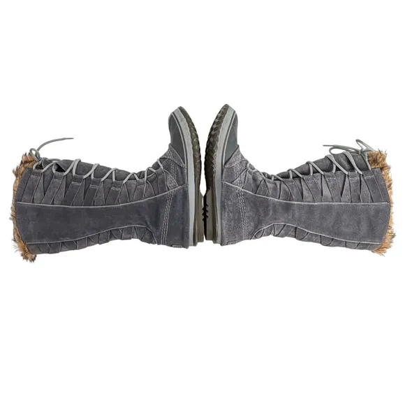 Sorel Tall Waterproof Winter Snow Boots Gray Faux Fur Womens 8‎ - Image 4