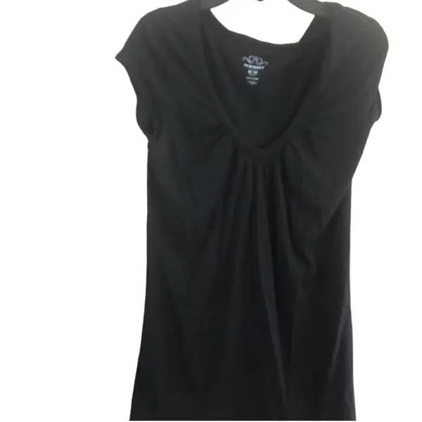Old Navy Black Twist-Front V-Neck Short Sleeve Top - Image 2