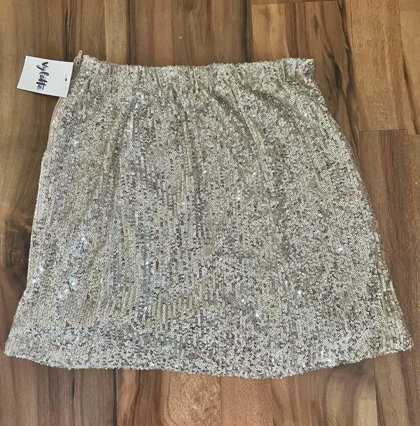 Sequin Mini Skirt Gold Size S - NWT - Image 3
