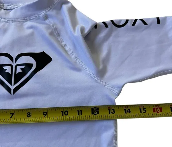 Roxy White Swimsuit Rashguard Junior Size 12/Large | 22-23 - Image 6