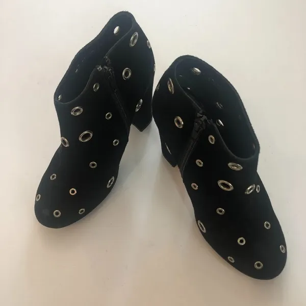 Opening Ceremony Grommet Heel Ankle Boots Black Suede EU 36 - Image 2