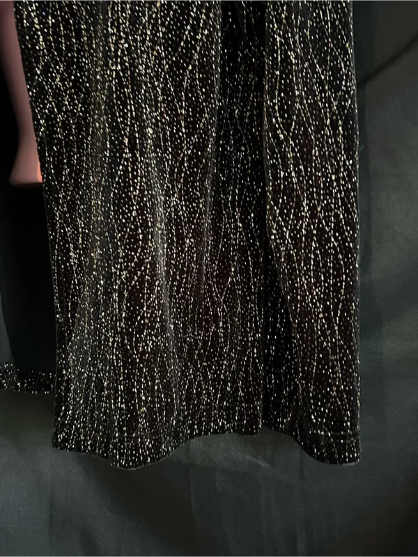 Ronni Nicole Vintage Women’s Sparkle Open-Front Gold & Black Jacket SM - Image 4