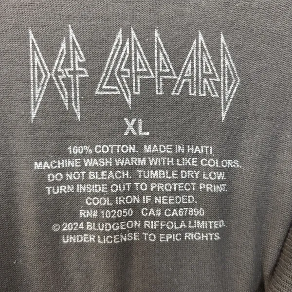 Def Leppard Winged Skill Graphic Gray T-Shirt XL - Image 4