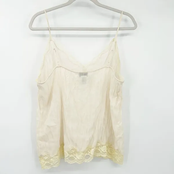 Allison Taylor Womens VTG Vintage Y2K Coquette Lace Trim‎ Cami Top Size XL Cream - Image 6