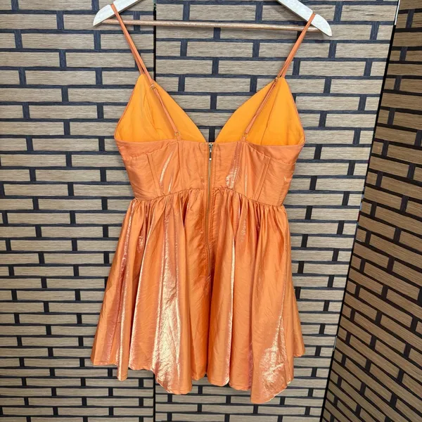 Runaway Astrid Orange Dress Size Small‎ - Image 3