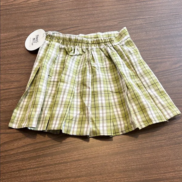 NEW Princess Polly Small Lona Green Plaid Mini Skirt NWT - Image 2