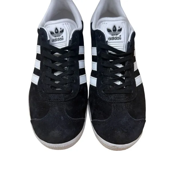 Adidas Gazelle Women's Sz 6 Core Black Suede White Sneakers Shoes Lace Up BA9595 - Image 4