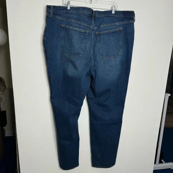 Abercrombie & Fitch The 90's Straight Ultra High Rise Blue Wash 24‎ Long Casual - Image 6