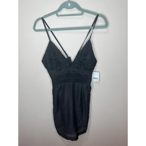 Free‎ People We Go Together Dress NWT Sz 4 Black Embellished Beaded $250 LBD - Image 5