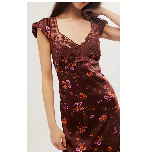 NEW Free People Butterfly Babe Cutout Maxi Dress Size Small - Image 4