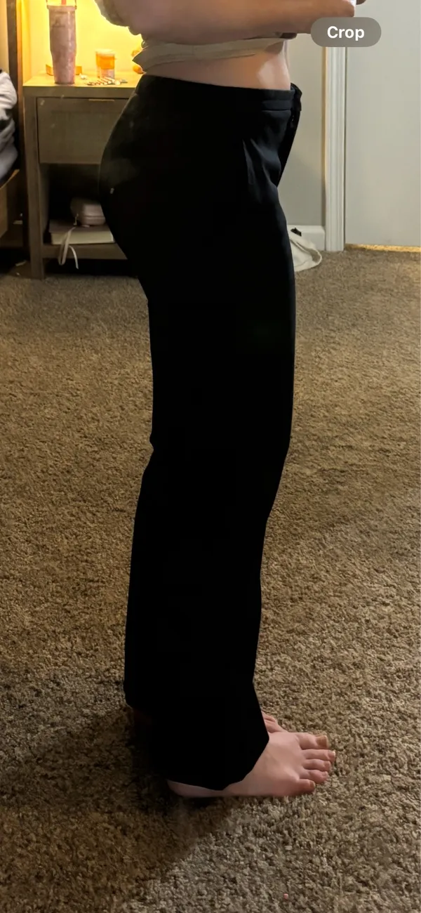 Abercrombie black low-rise trouser pants (short) - Image 6