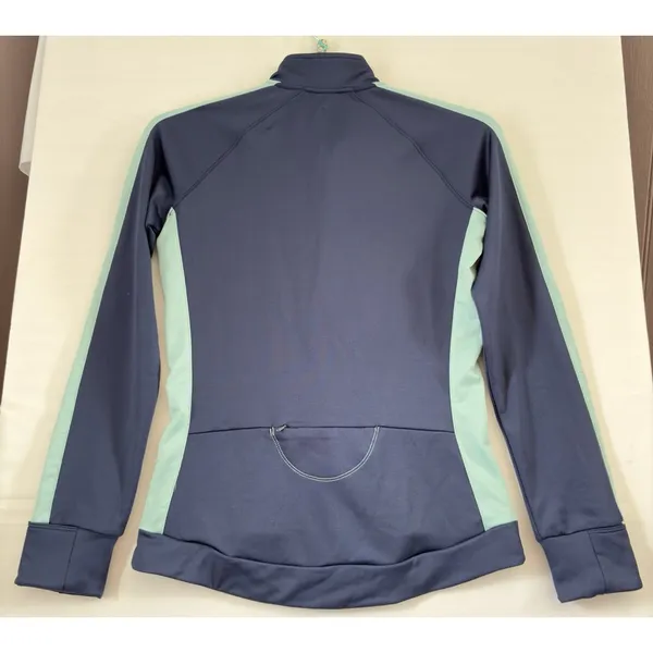 Alo Yoga CoolFit Jacket Womens Navy Blue Colorblock Full‎ Zip Running Medium - Image 2