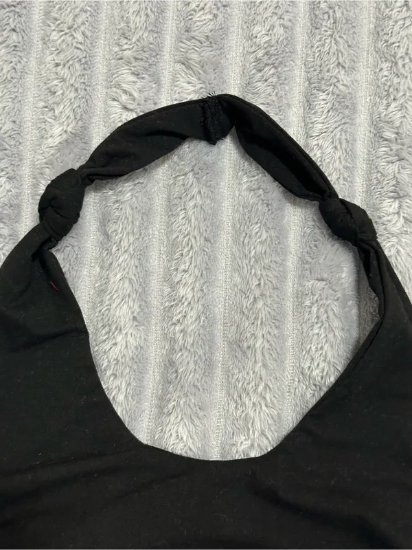 Matunana Black Ruched Halter Top — Size XS - Image 3