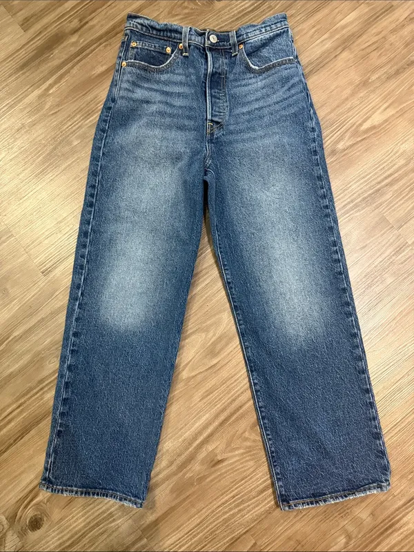 Levi’s Premium Ribcage Straight Ankle Jeans 27 My Honor Dark Wash $110 - Image 2