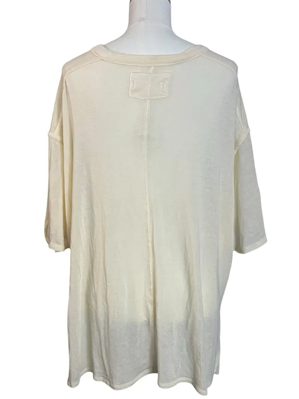 Free People We The Free Peppermint Tee in Oatmeal Cashmere NWT Size Large - Image 7