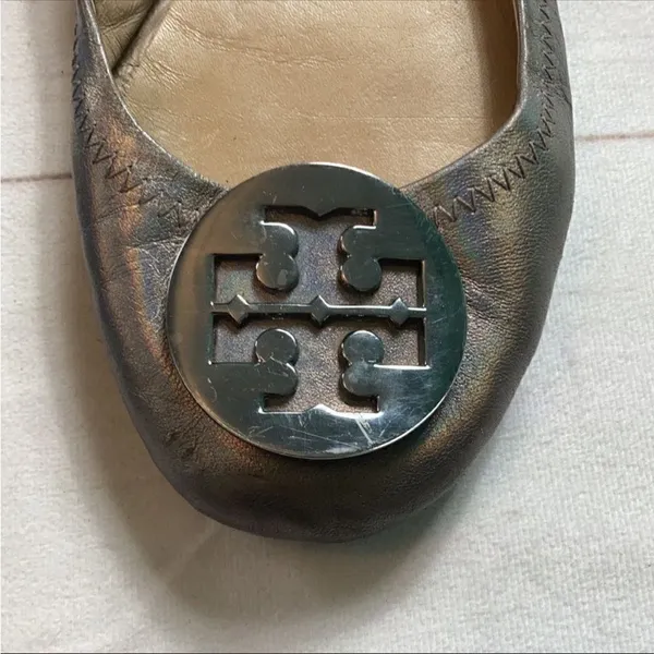 Tory Burch Minnie Travel Ballet Flats In Gunmetal - Image 3