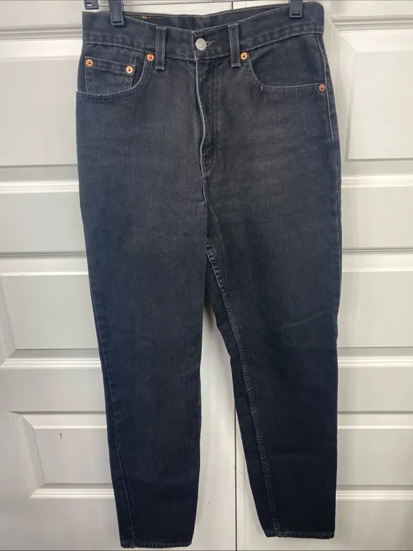 Vintage Levis Jeans 512 Slim Fit Tapered Leg Made USA Womens 8M Black - Image 2