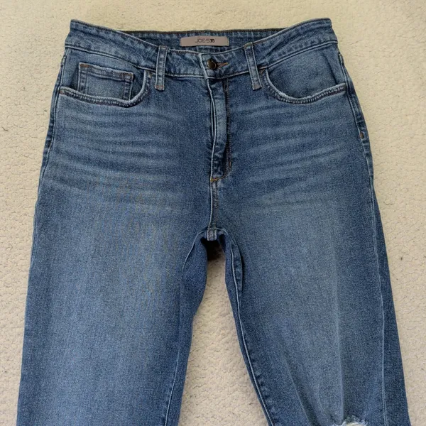 Joe's Jeans Women 28 Medium Indigo Straight Leg Distressed Denim 45GXLLT65994‎ - Image 4