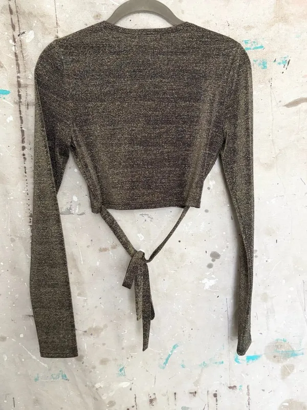 Reformation Jupiter Metallic Crop Top - Image 6