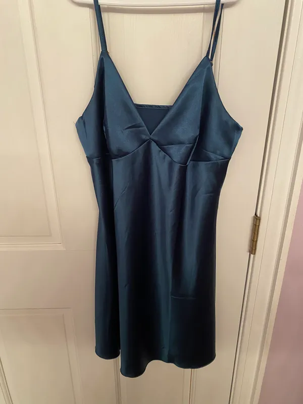 Blue Satin Dress - Image 2