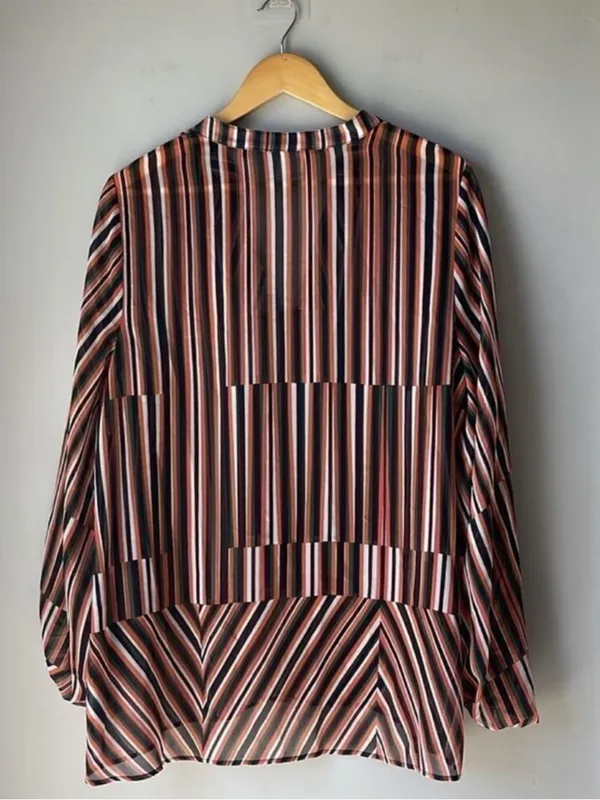 Cabi Chiffon Sheer Balloon Sleeve Blouse - Image 3
