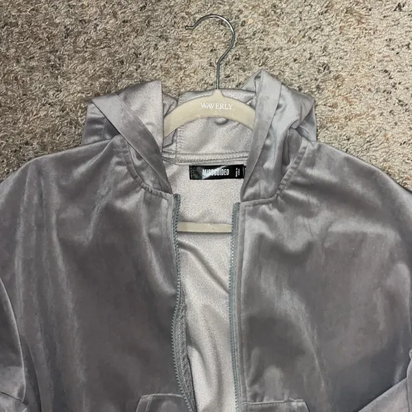 Missguided grey suede crop jacket! - Image 2