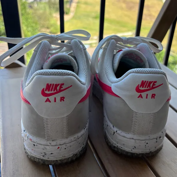 Nike Air Force 1 White and Pink Sneakers 8.5 W - Image 3