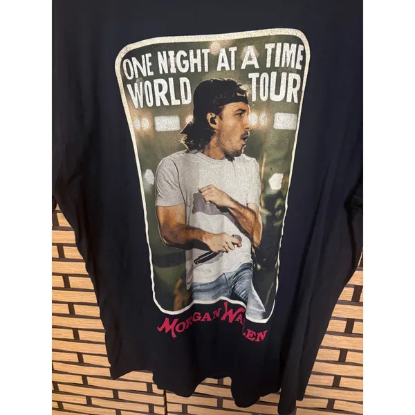 Morgan Wallen Black One Night At A Time World Tour Tee SIze‎ Xl - Image 3