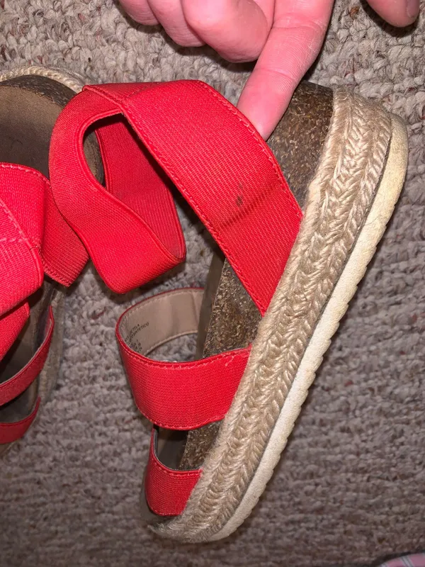 Platform Sandal Red Size 7 - Image 5